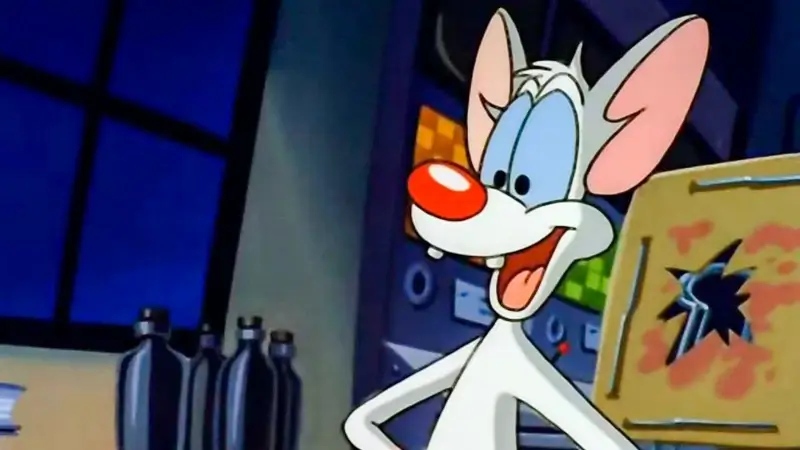 pinky from pinky and the brain happy